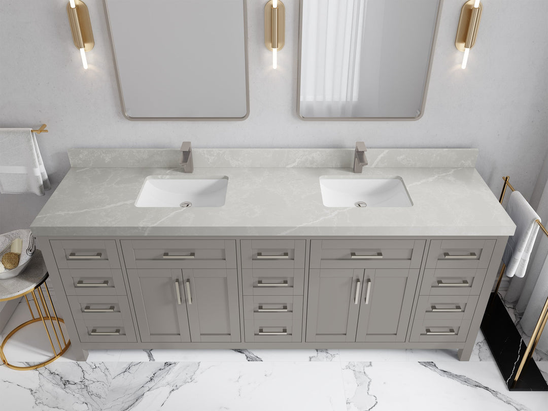 Cambridge 84 in. W x 22 in. D Double Sink Bathroom Vanity - Willow Bath and Vanity