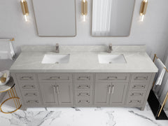 Cambridge 84 in. W x 22 in. D Double Sink Bathroom Vanity - photo 13
