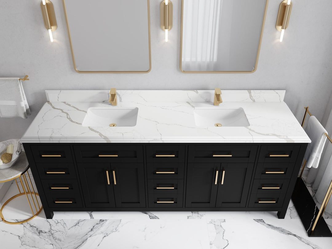 Cambridge 84 in. W x 22 in. D Double Sink Bathroom Vanity - Willow Bath and Vanity