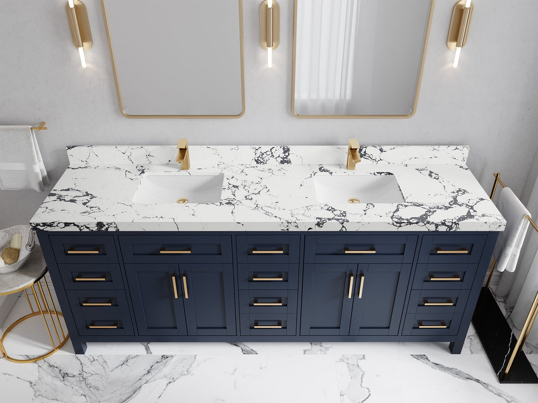 Cambridge 84 in. W x 22 in. D Double Sink Bathroom Vanity - Willow Bath and Vanity