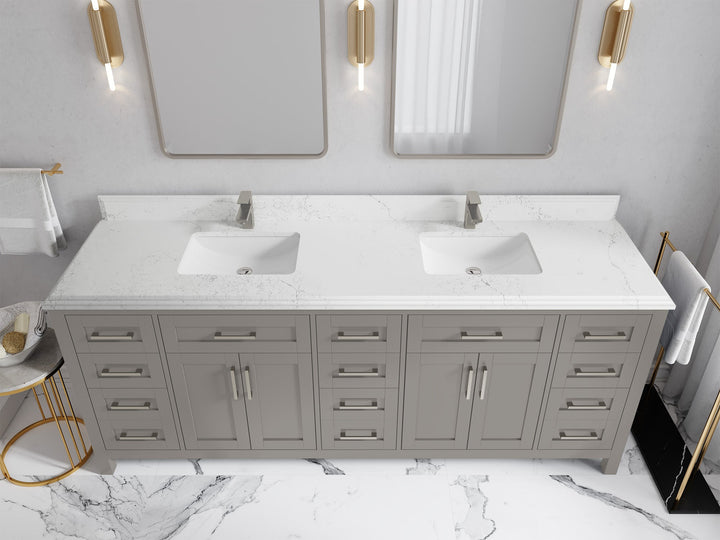 Cambridge 84 in. W x 22 in. D Double Sink Bathroom Vanity - photo 13