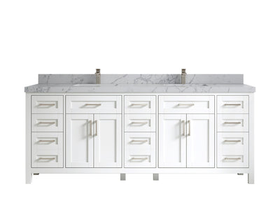 Cambridge 84 in. W x 22 in. D Double Sink Bathroom Vanity - Willow Bath and Vanity