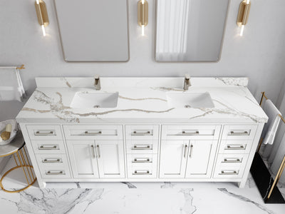 Cambridge 84 in. W x 22 in. D Double Sink Bathroom Vanity - Willow Bath and Vanity