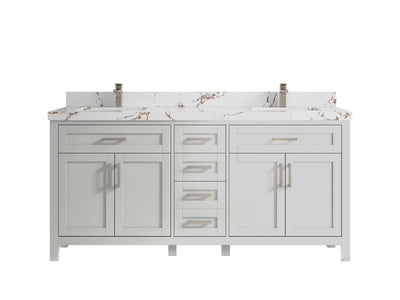 Cambridge 84 in. W x 22 in. D Double Sink Bathroom Vanity - Willow Bath and Vanity