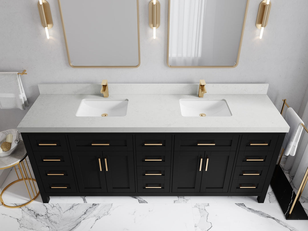 Cambridge 84 in. W x 22 in. D Double Sink Bathroom Vanity - Willow Bath and Vanity