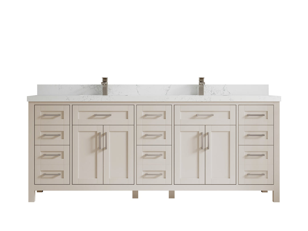 Cambridge 84 in. W x 22 in. D Double Sink Bathroom Vanity - Willow Bath and Vanity