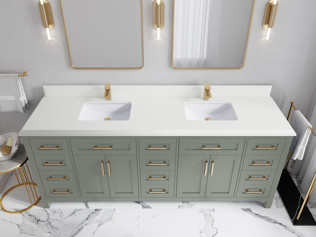 Cambridge 84 in. W x 22 in. D Double Sink Bathroom Vanity - Willow Bath and Vanity