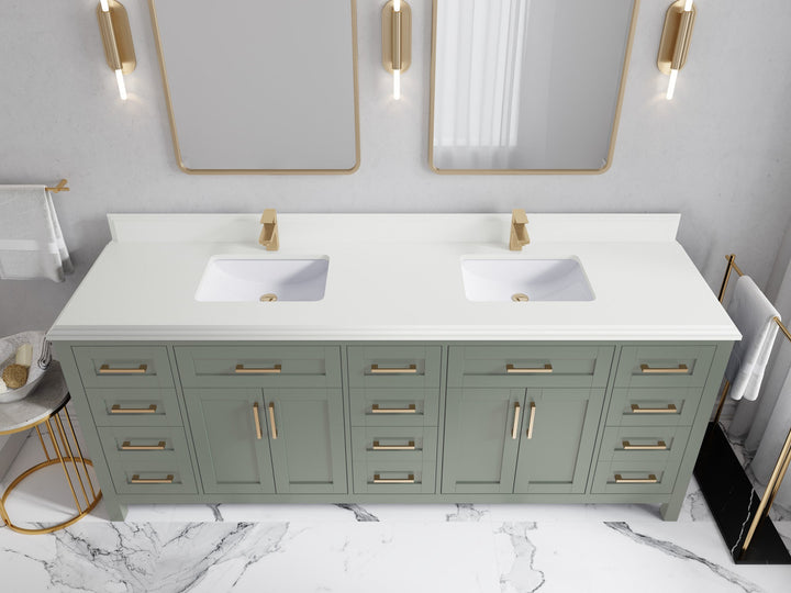 Cambridge 84 in. W x 22 in. D Double Sink Bathroom Vanity - photo 34