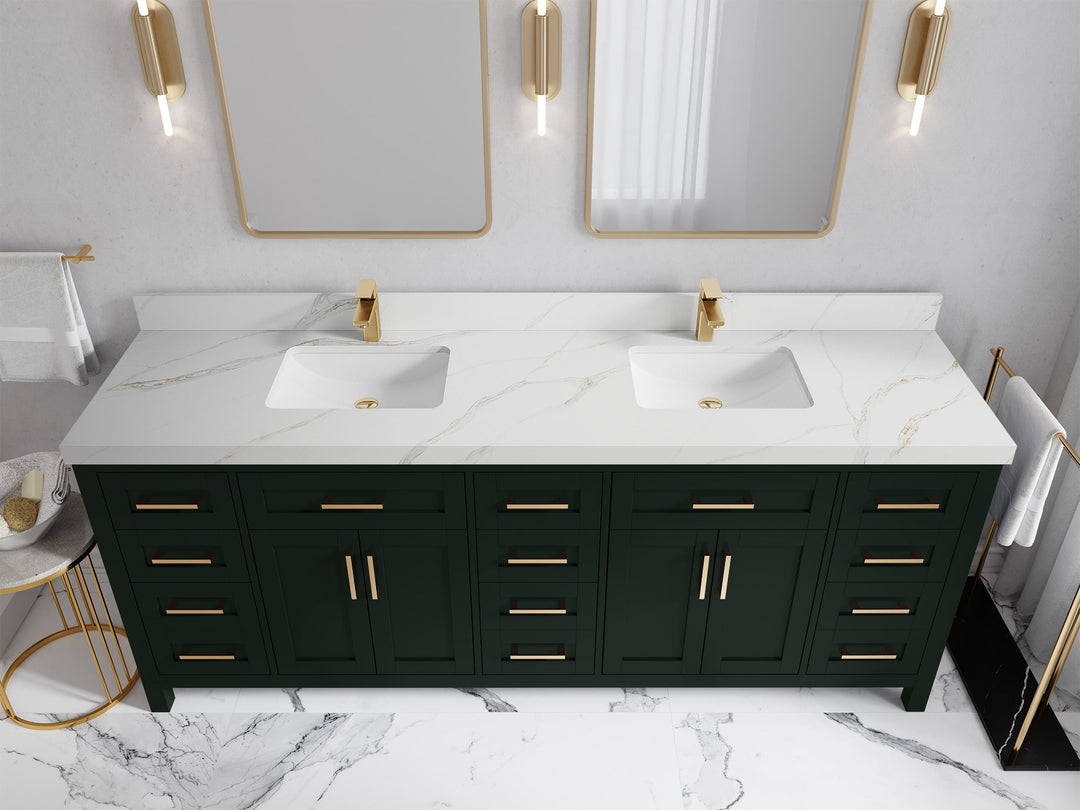 Cambridge 84 in. W x 22 in. D Double Sink Bathroom Vanity - Willow Bath and Vanity