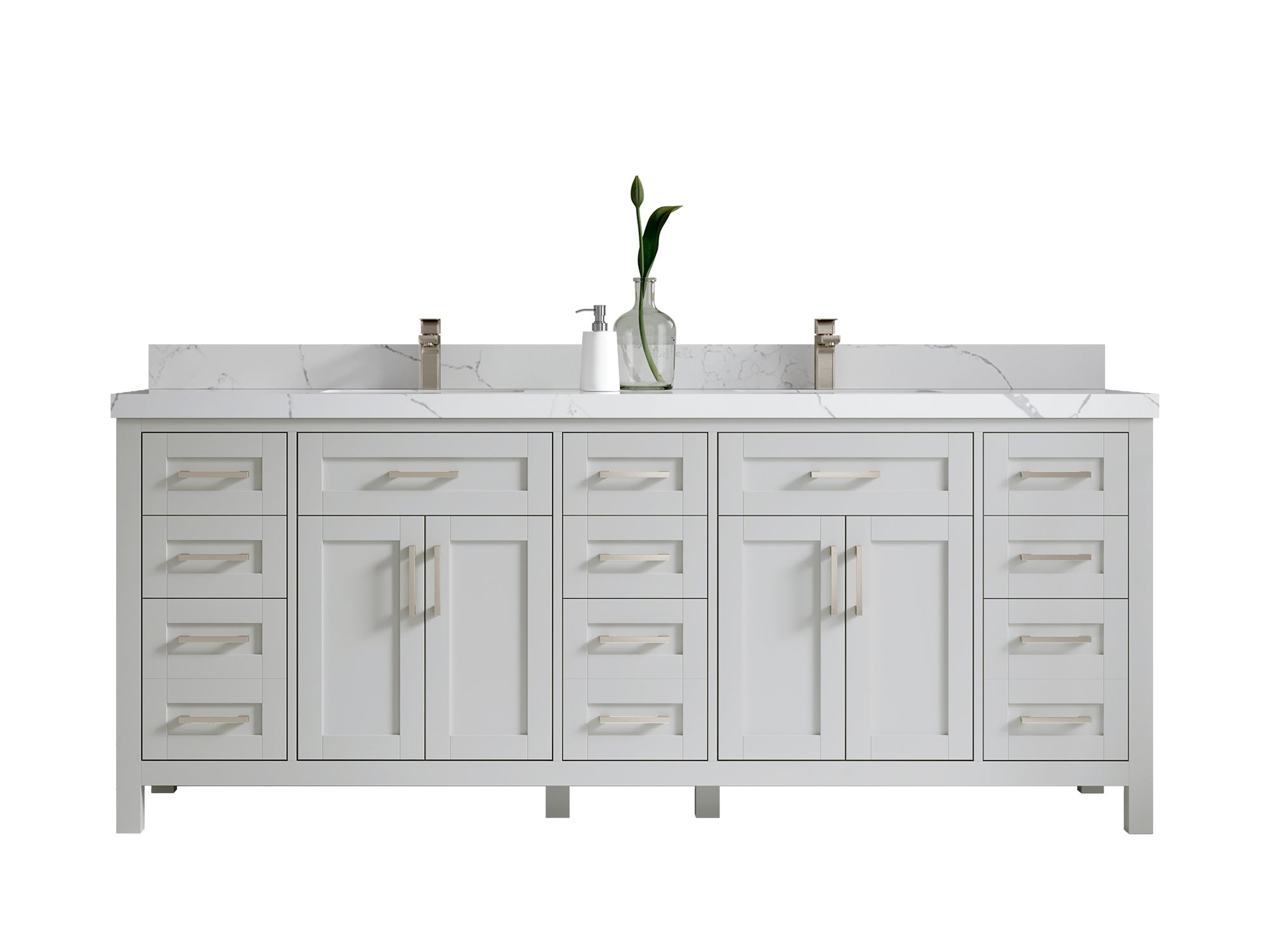 Cambridge 84 in. W x 22 in. D Double Sink Bathroom Vanity - Willow Bath and Vanity