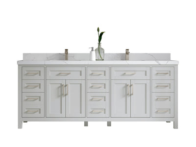 Cambridge 84 in. W x 22 in. D Double Sink Bathroom Vanity - Willow Bath and Vanity