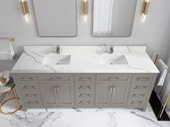 Cambridge 84 in. W x 22 in. D Double Sink Bathroom Vanity - photo 42