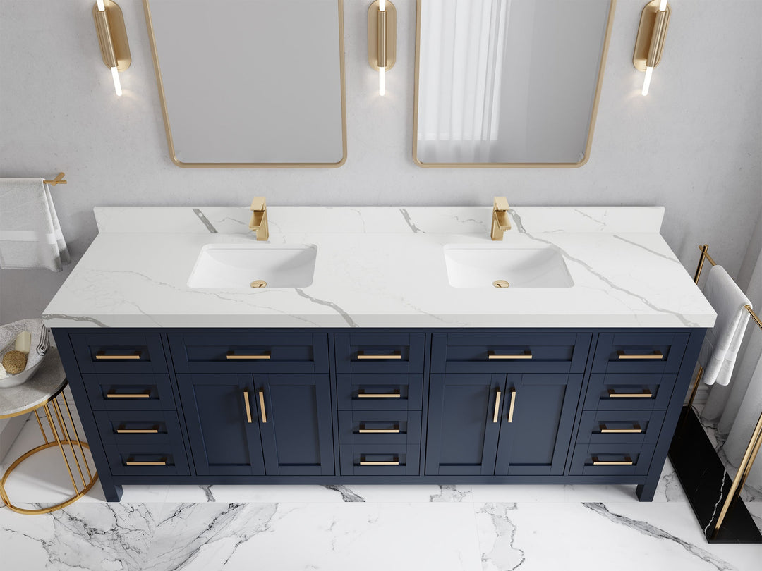 Cambridge 84 in. W x 22 in. D Double Sink Bathroom Vanity - Willow Bath and Vanity