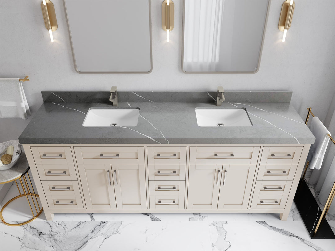 Cambridge 84 in. W x 22 in. D Double Sink Bathroom Vanity - Willow Bath and Vanity