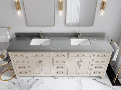 Cambridge 84 in. W x 22 in. D Double Sink Bathroom Vanity - Willow Bath and Vanity