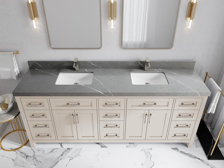 Cambridge 84 in. W x 22 in. D Double Sink Bathroom Vanity - photo 41