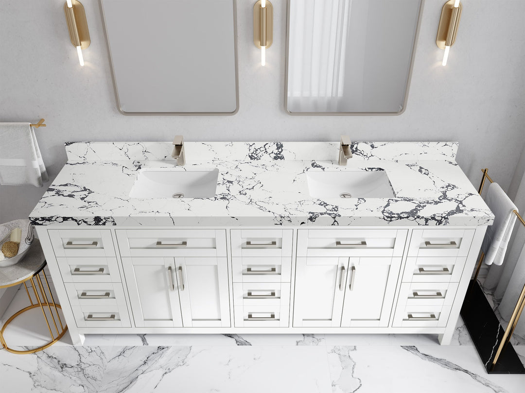 Cambridge 84 in. W x 22 in. D Double Sink Bathroom Vanity - Willow Bath and Vanity