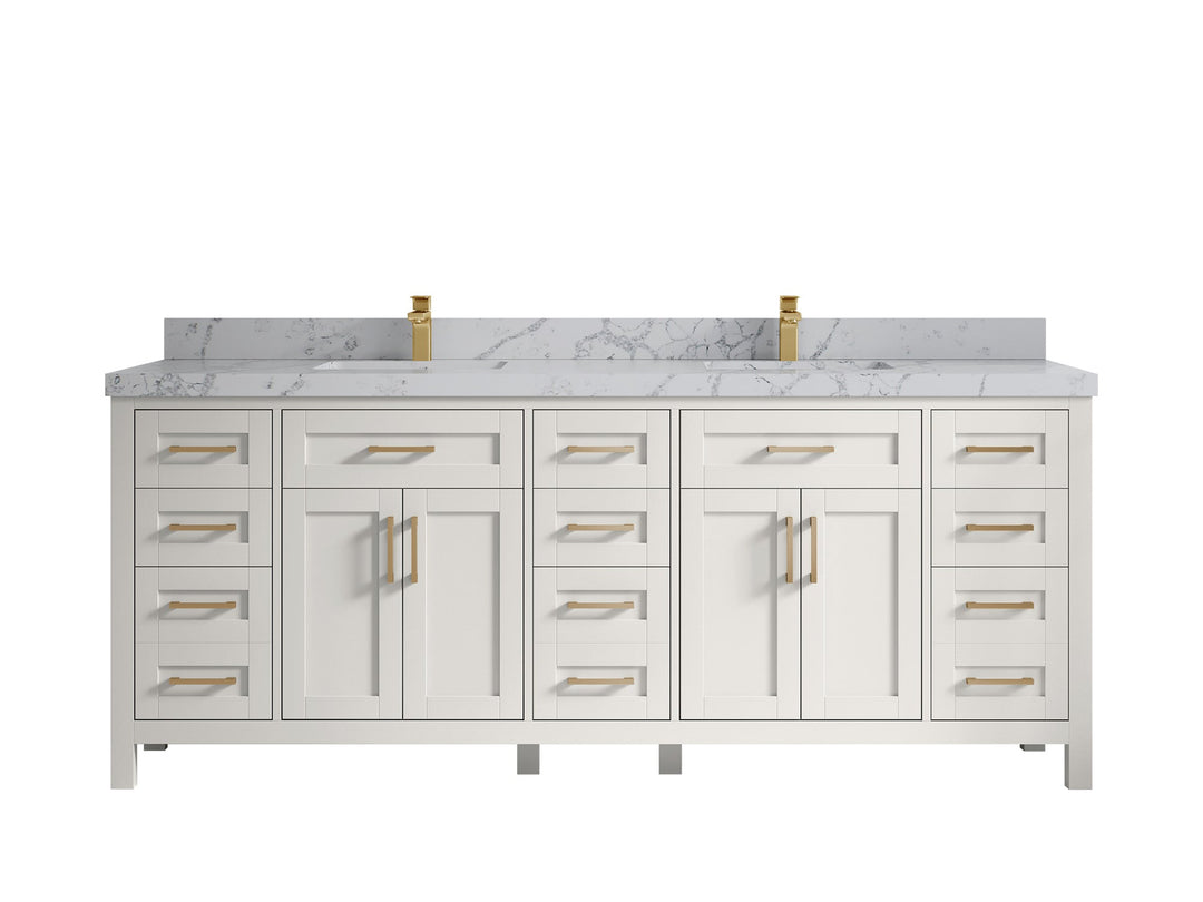 Cambridge 84 in. W x 22 in. D Double Sink Bathroom Vanity - Willow Bath and Vanity