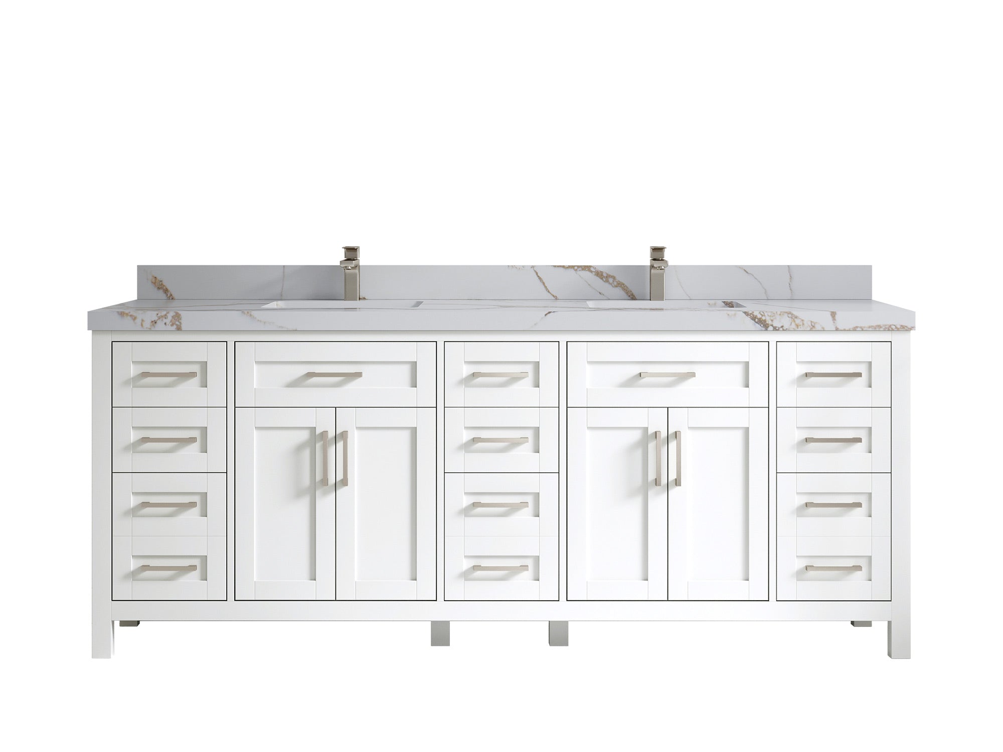 Cambridge 84 in. W x 22 in. D Double Sink Bathroom Vanity - Willow Bath and Vanity