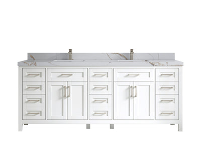 Cambridge 84 in. W x 22 in. D Double Sink Bathroom Vanity - Willow Bath and Vanity