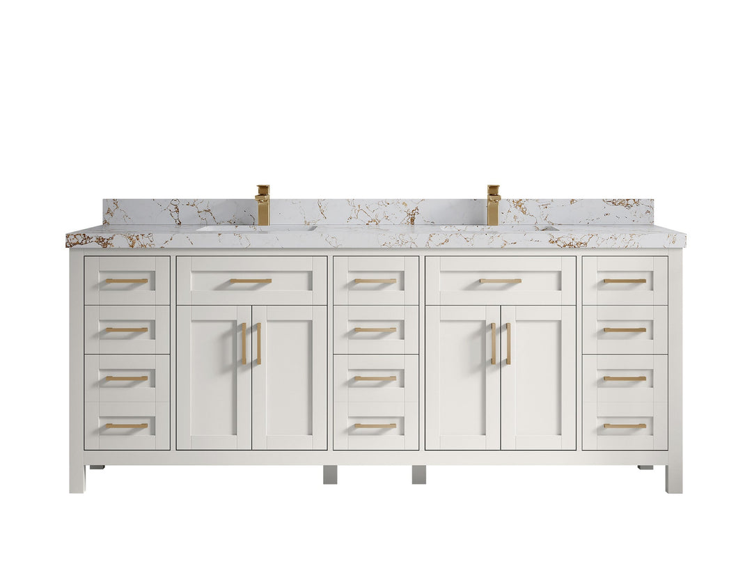 Cambridge 84 in. W x 22 in. D Double Sink Bathroom Vanity - Willow Bath and Vanity