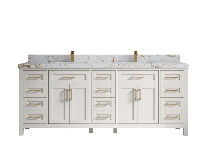 Cambridge 84 in. W x 22 in. D Double Sink Bathroom Vanity - photo 39