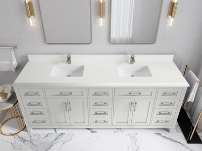 Cambridge 84 in. W x 22 in. D Double Sink Bathroom Vanity - Willow Bath and Vanity