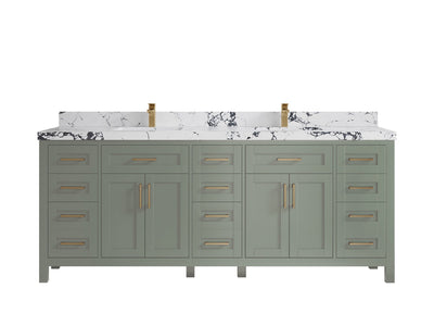 Cambridge 84 in. W x 22 in. D Double Sink Bathroom Vanity - Willow Bath and Vanity