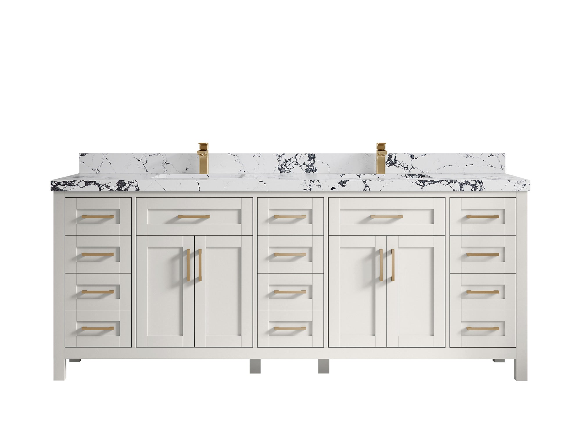 Cambridge 84 in. W x 22 in. D Double Sink Bathroom Vanity - Willow Bath and Vanity