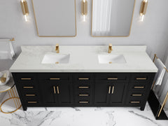 Cambridge 84 in. W x 22 in. D Double Sink Bathroom Vanity - photo 12