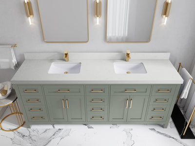 Cambridge 84 in. W x 22 in. D Double Sink Bathroom Vanity - Willow Bath and Vanity