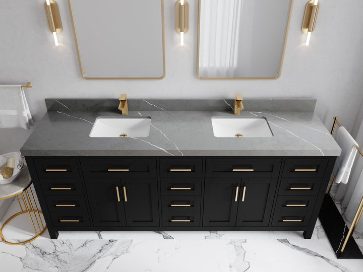 Cambridge 84 in. W x 22 in. D Double Sink Bathroom Vanity - photo 15