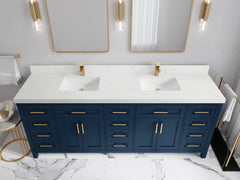 Cambridge 84 in. W x 22 in. D Double Sink Bathroom Vanity - photo 25