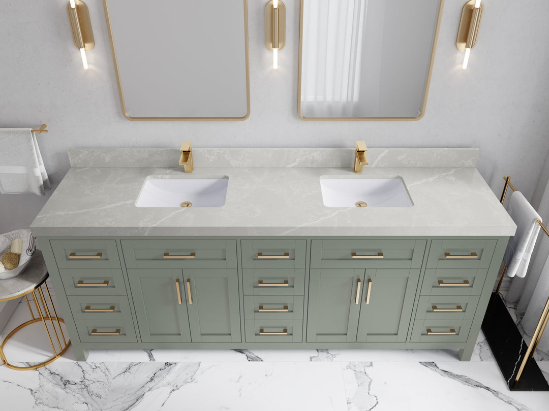 Cambridge 84 in. W x 22 in. D Double Sink Bathroom Vanity - Willow Bath and Vanity