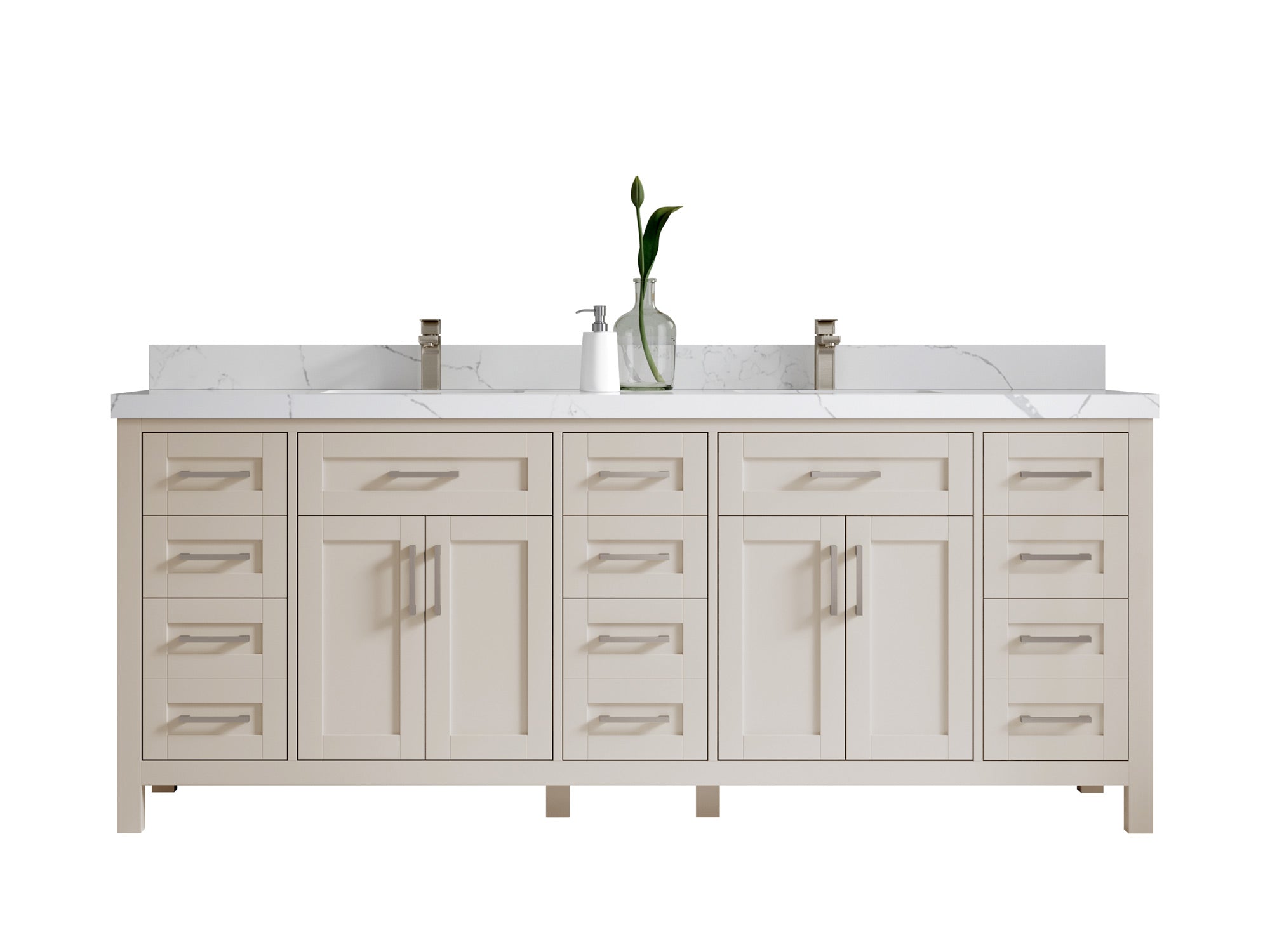 Cambridge 84 in. W x 22 in. D Double Sink Bathroom Vanity - Willow Bath and Vanity