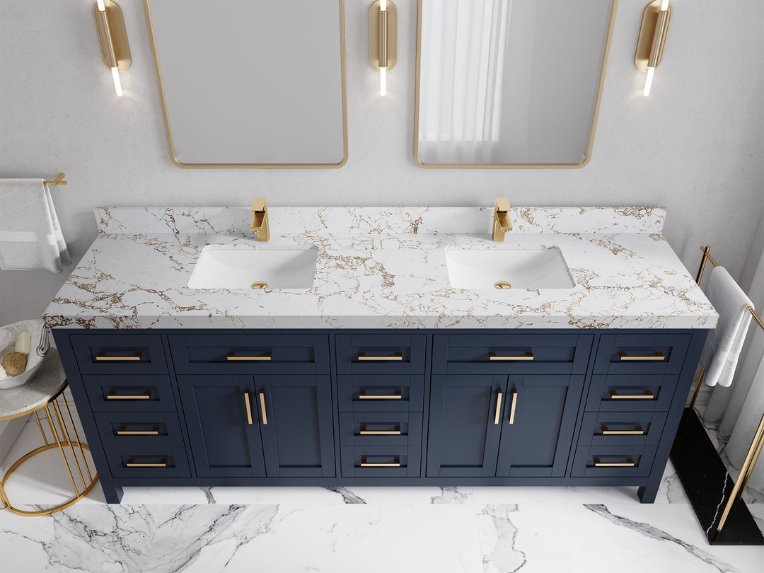 Cambridge 84 in. W x 22 in. D Double Sink Bathroom Vanity - Willow Bath and Vanity