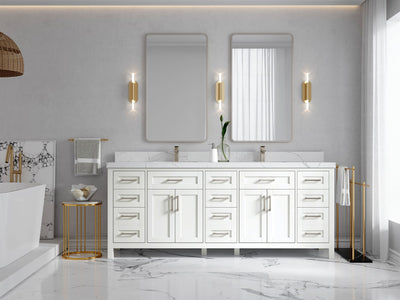 Cambridge 84 in. W x 22 in. D Double Sink Bathroom Vanity - Willow Bath and Vanity