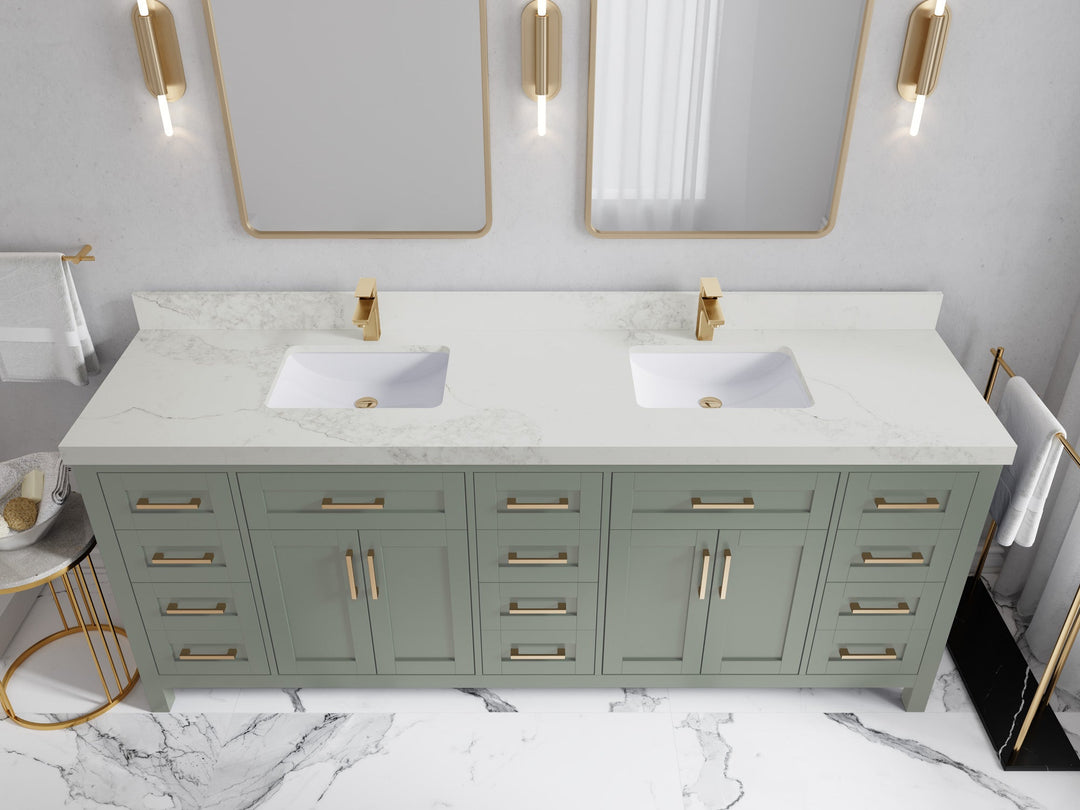 Cambridge 84 in. W x 22 in. D Double Sink Bathroom Vanity - Willow Bath and Vanity