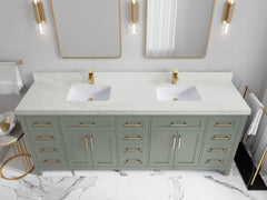 Cambridge 84 in. W x 22 in. D Double Sink Bathroom Vanity - photo 16