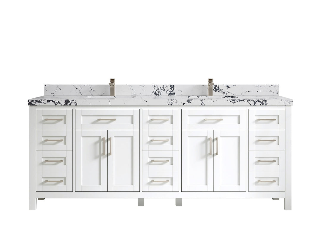 Cambridge 84 in. W x 22 in. D Double Sink Bathroom Vanity - Willow Bath and Vanity