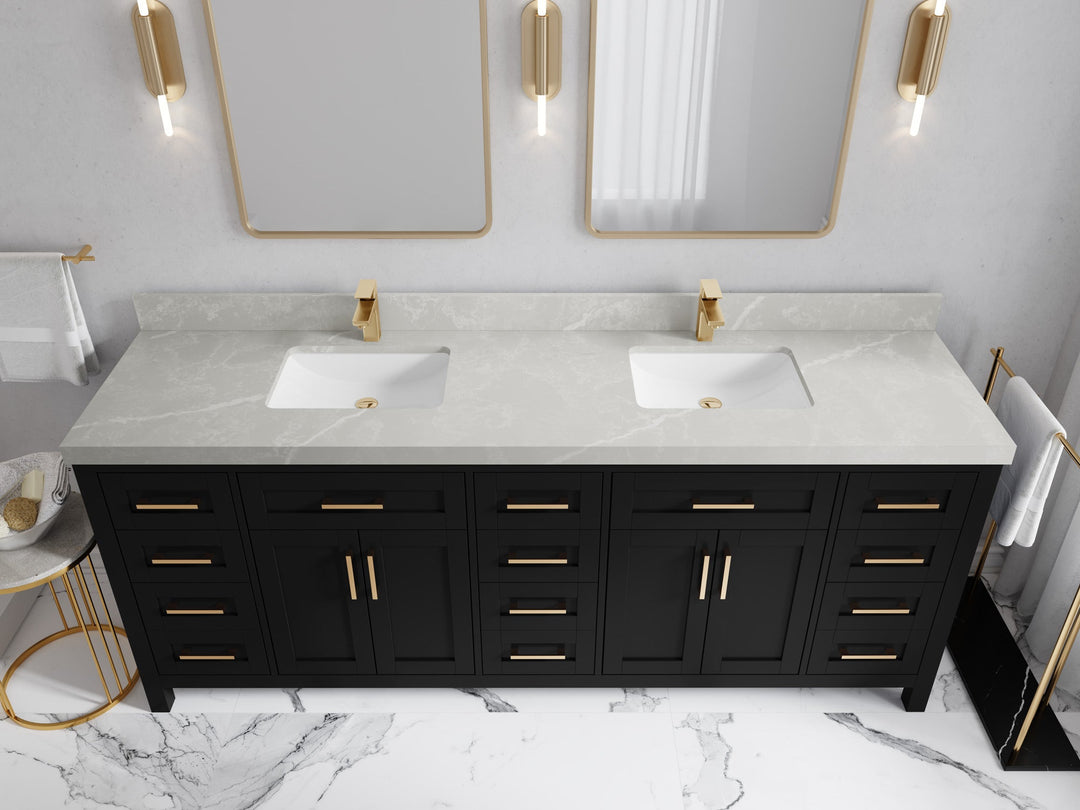 Cambridge 84 in. W x 22 in. D Double Sink Bathroom Vanity - Willow Bath and Vanity