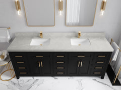 Cambridge 84 in. W x 22 in. D Double Sink Bathroom Vanity - photo 34