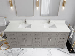 Cambridge 84 in. W x 22 in. D Double Sink Bathroom Vanity - photo 11