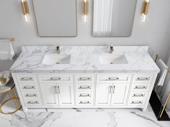 Cambridge 84 in. W x 22 in. D Double Sink Bathroom Vanity - photo 24