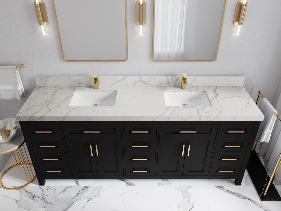 Cambridge 84 in. W x 22 in. D Double Sink Bathroom Vanity - Willow Bath and Vanity