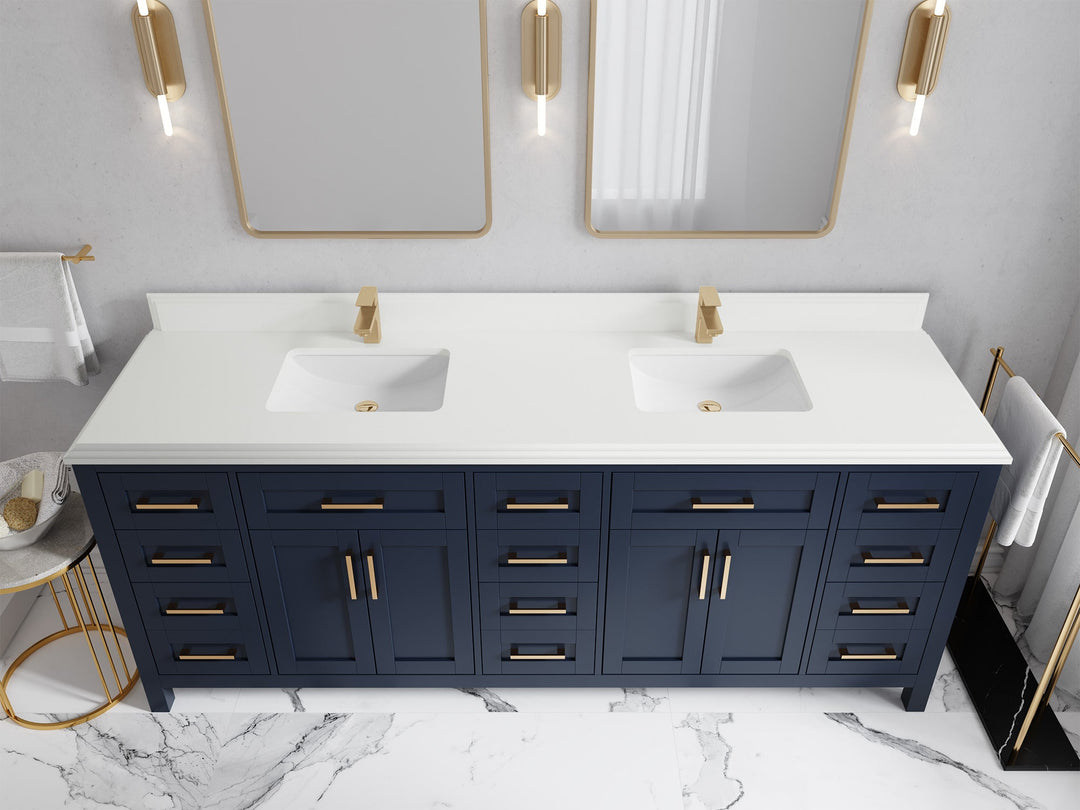 Cambridge 84 in. W x 22 in. D Double Sink Bathroom Vanity - Willow Bath and Vanity