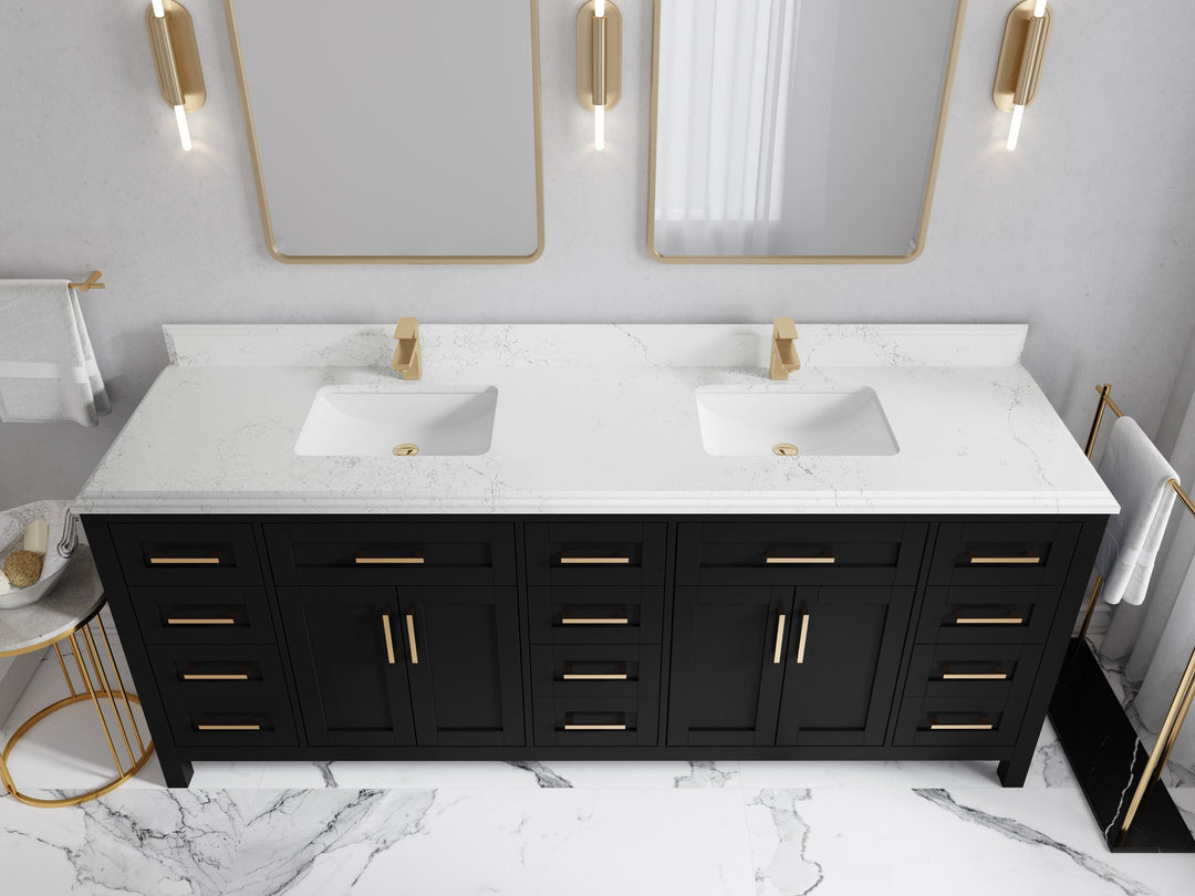 Cambridge 84 in. W x 22 in. D Double Sink Bathroom Vanity - Willow Bath and Vanity