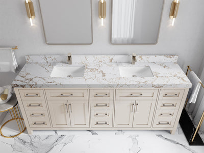 Cambridge 84 in. W x 22 in. D Double Sink Bathroom Vanity - Willow Bath and Vanity