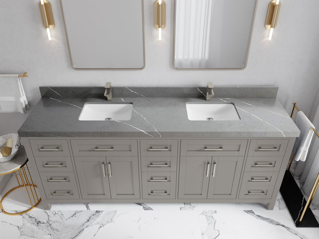 Cambridge 84 in. W x 22 in. D Double Sink Bathroom Vanity - Willow Bath and Vanity