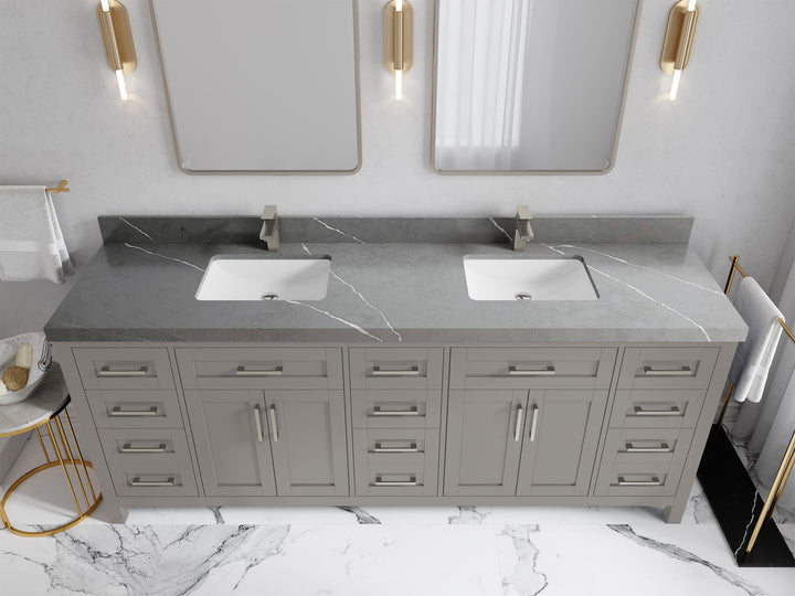 Cambridge 84 in. W x 22 in. D Double Sink Bathroom Vanity - photo 21